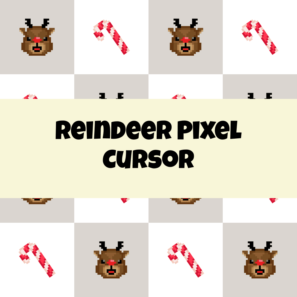 Preview Reindeer Pixel cursor custom cursor pack